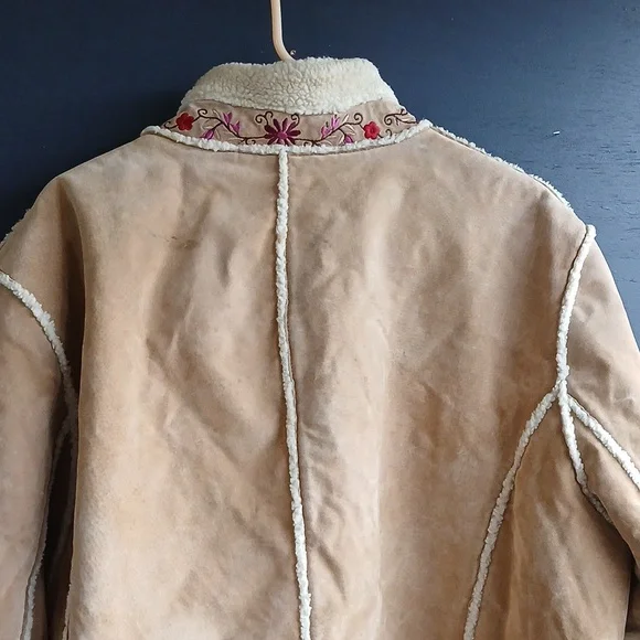 St. John's Bay Leather Tan Embroidered Jacket Size 3x - Picture 7 of 7